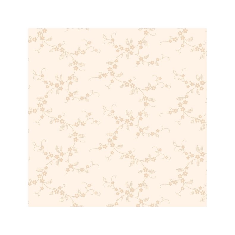 Tone-i-tone basisstof -  White Floral Vine