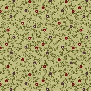 EQP Patchworkstof - Blackberry hedge - Sage