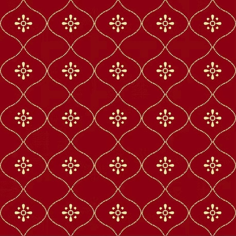 EQP Patchworkstof - Vintage wallpaper - Ruby