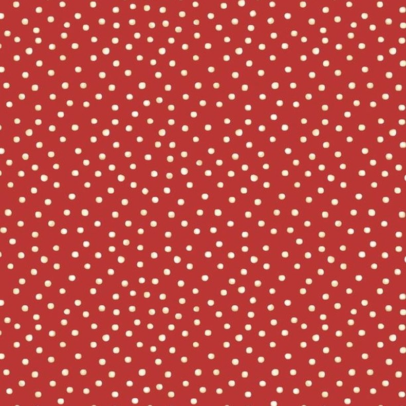 Patchworkstof - Coffee allways - Red dots