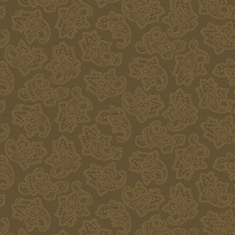 Reststykke - 35 Paisley Brown - 150 cm