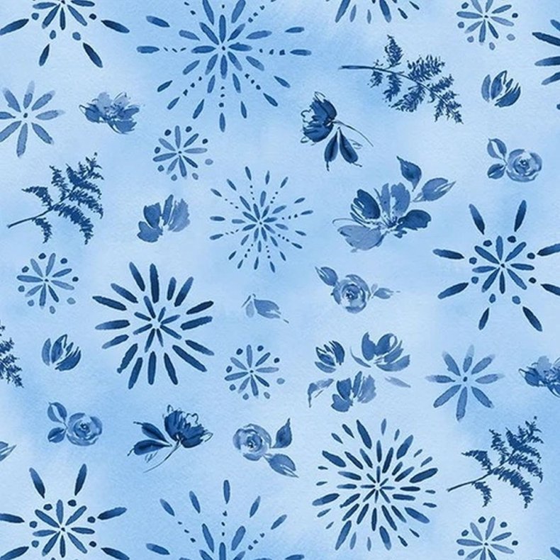 Patchworkstof - Dreaming in blue