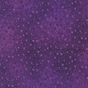 Patchworkstof - Floral vine - Eggplant