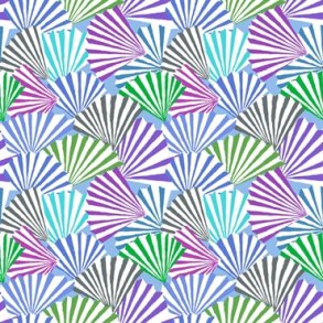 Kaffe Fassett Patchworkstof - Fanfare - Blue