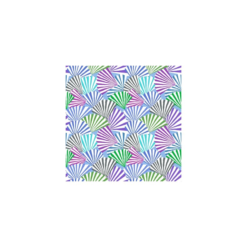 Kaffe Fassett Patchworkstof - Fanfare - Blue