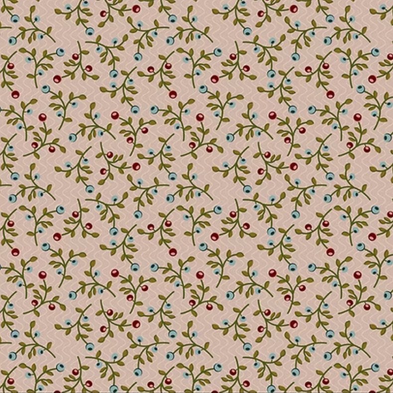 EQP Patchworkstof - Floral abundance - Light taupe