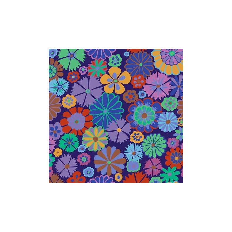 Kaffe Fassett Patchworkstof - Folk flower - Purple