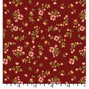 EQP Patchworkstof - Growing Love - Cranberry Red