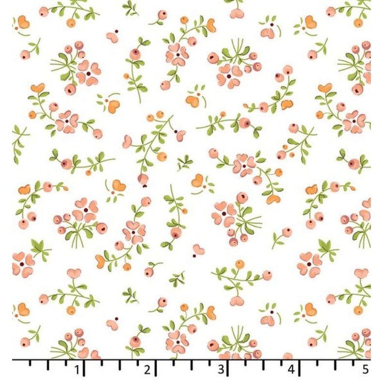 EQP Patchworkstof - Growing Love - Cream