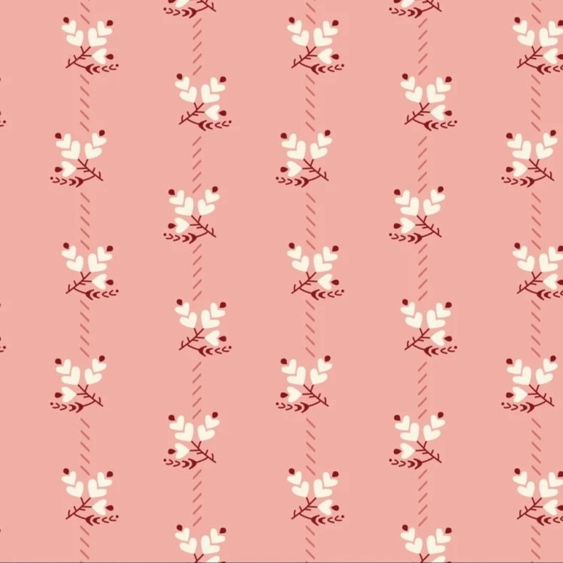 EQP Patchworkstof - Lupine - Rose