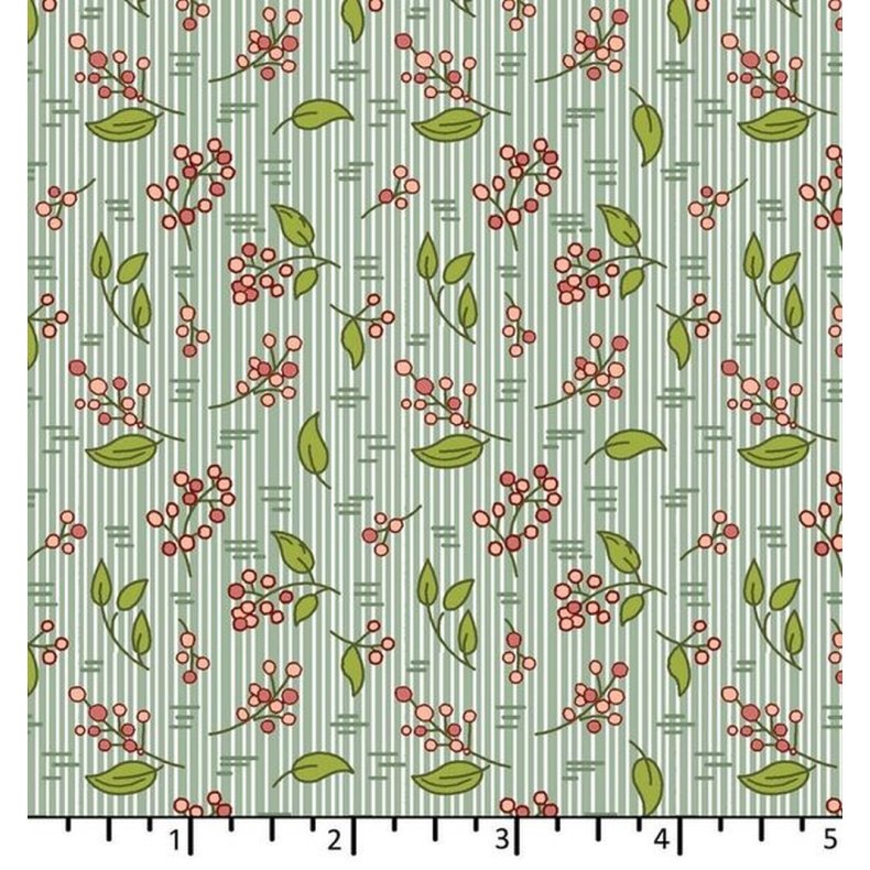 EQP Patchworkstof - Merry Berry - Glacier Blue