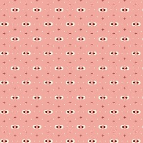 EQP Patchworkstof - Peek-a-boo - Rose