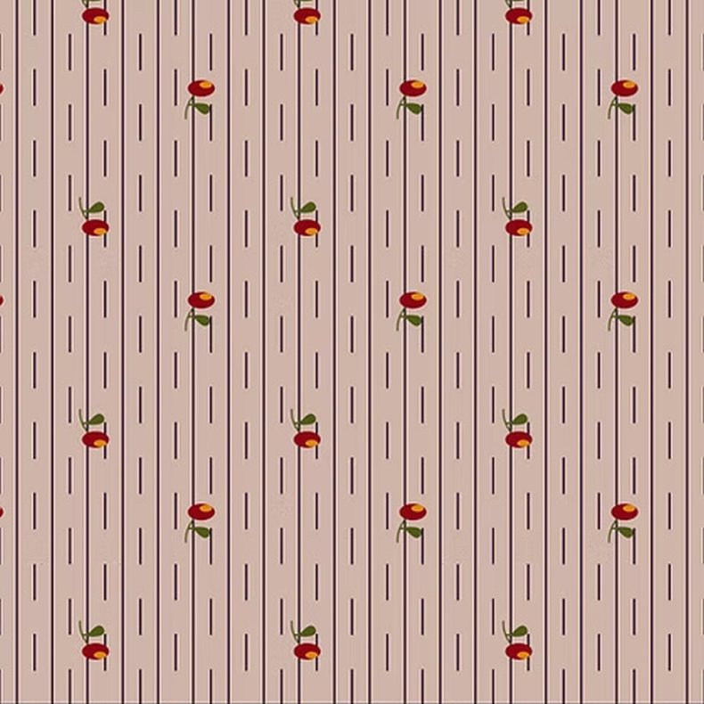 EQP Patchworkstof - Posies - Light taupe