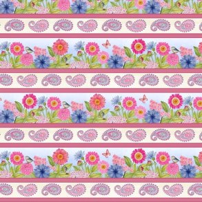 Patchworkstof - Paisley punch - Stripe