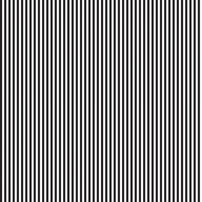 Patchworkstof - 1/8 inch Stripe - Sort og hvid