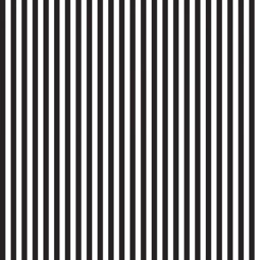 Patchworkstof - 1/4 inch Stripe -  Sort og Hvid