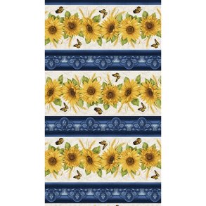 Patchworkstof - Sunflower stripe