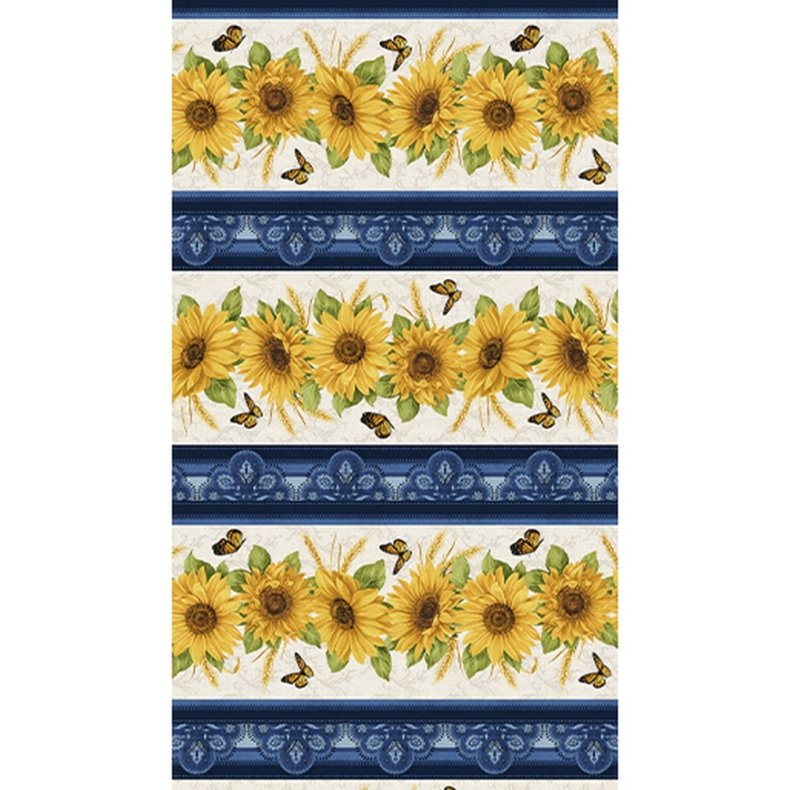 Patchworkstof - Sunflower stripe