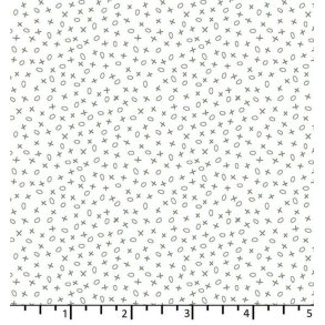 EQP Patchworkstof - Tic Tac Toe - Cream Moss