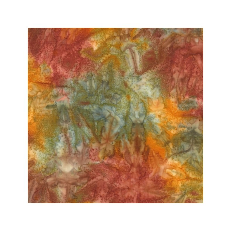 Batikstof - Caramel - Meleret Efter�r