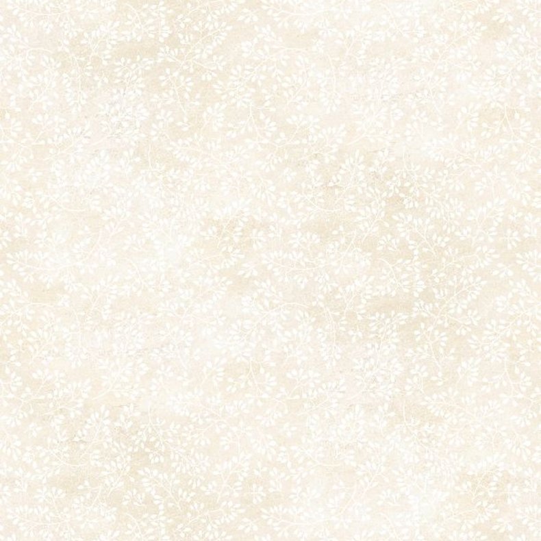 Tone-i-tone basisstof - Tossed leaves cream