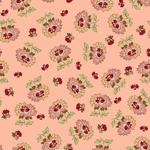 EQP Patchworkstof - Wild roses - Frosted pink