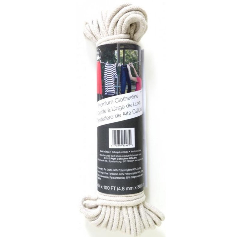 Bl�dt hvidt reb / t�rresnor til reb DIY - 30meter