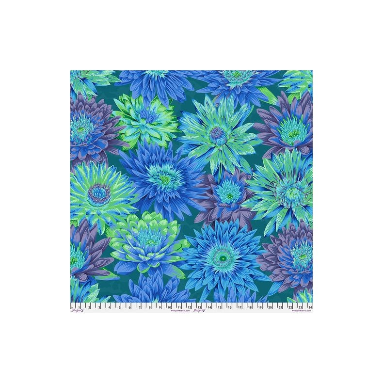 Kaffe Fassett Patchworkstof - Tropical Water Lillies - Blue