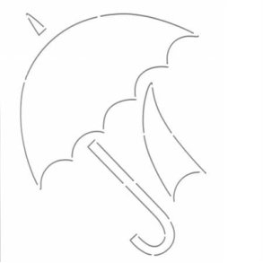 Quilteskabelon Dansende Paraply