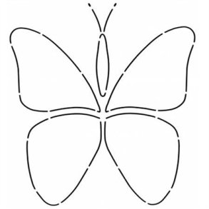 Quilteskabelon Sommerfugl