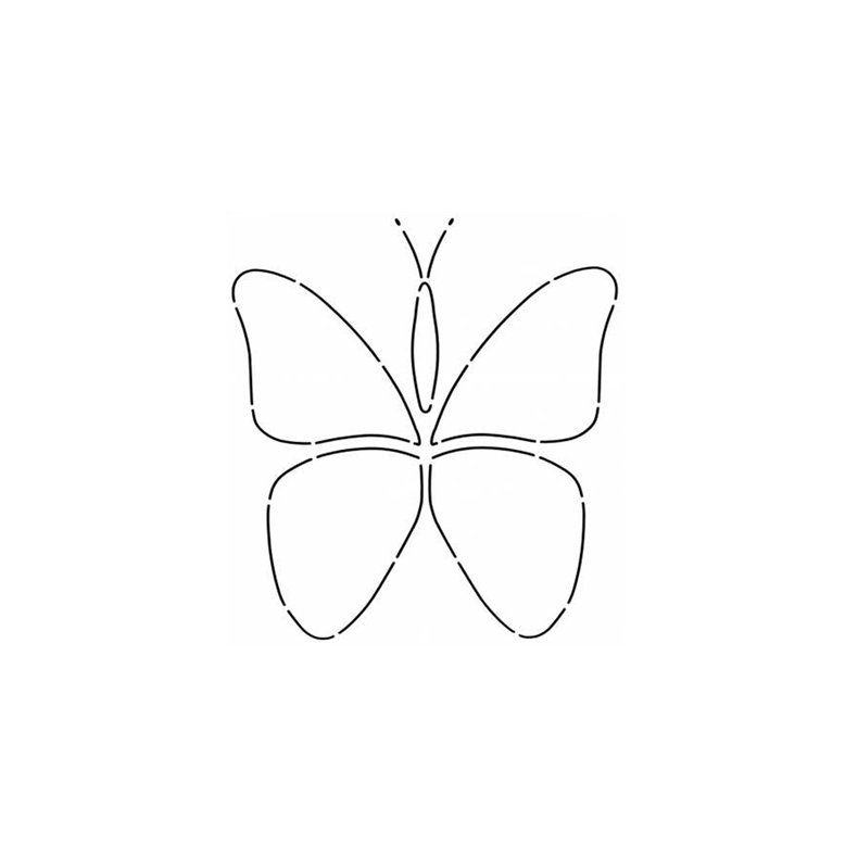 Quilteskabelon Sommerfugl