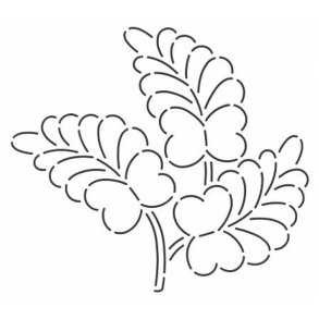 Quilteskabelon Heirloom Feather Plume