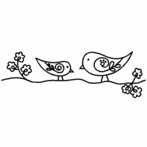 Quilteskabelon Blossoms & Birdies