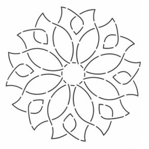 Quilteskabelon Dandy Dahlia