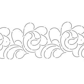 Quilteskabelon Fjer Til Kant