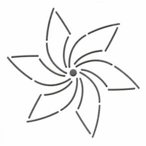 Quilteskabelon Pinwheel 6 Blade