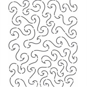 Quilteskabelon Wave Stipple