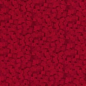Tone-i-tone basisstof - Overlapping Squares - Wild Strawberry