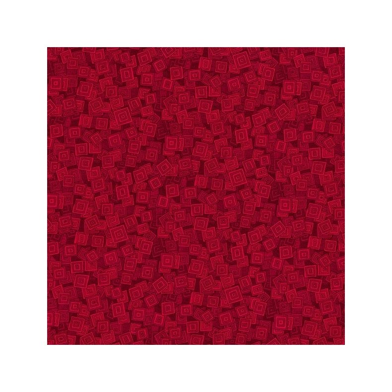 Tone-i-tone basisstof - Overlapping Squares - Wild Strawberry