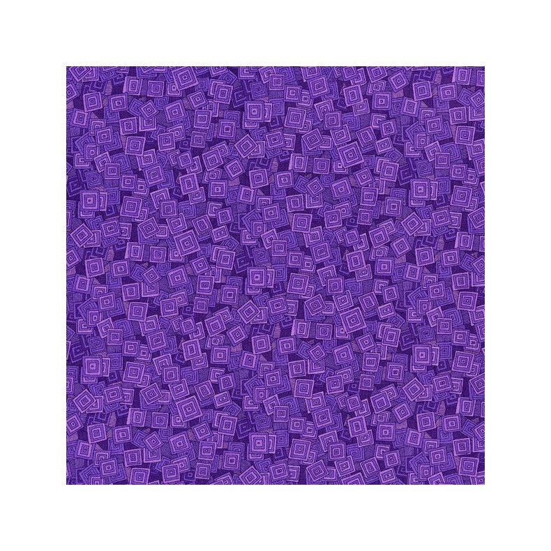 Tone-i-tone basisstof - Overlapping Squares - Iris