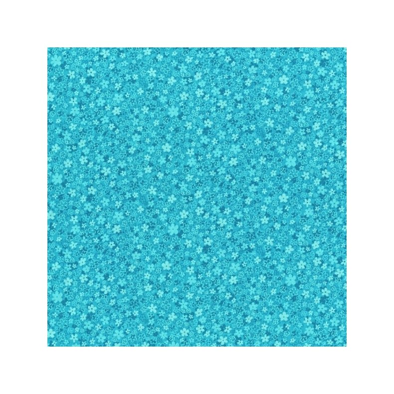 Tone-i-tone basisstof - First Flowers - Turquoise
