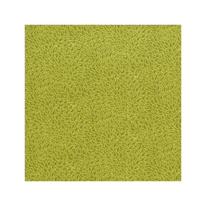 Tone-i-tone basisstof - Leaves In Motion - Avocado