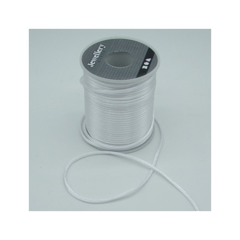 Satinsnor 2mm - Hvid