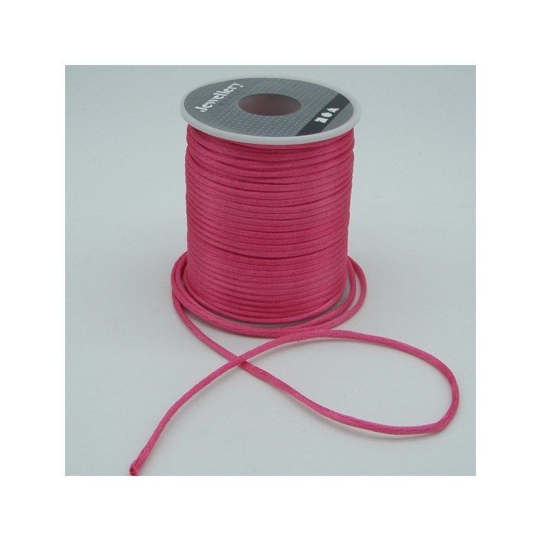 Satinsnor 2mm - Hot Pink