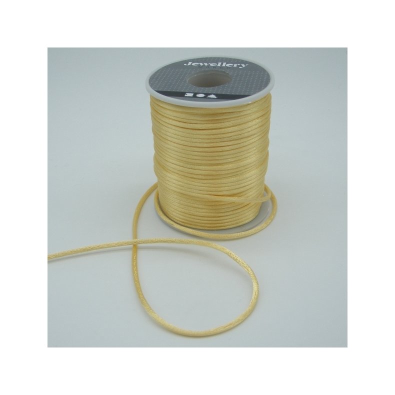 Satinsnor 2mm - Lys Gul