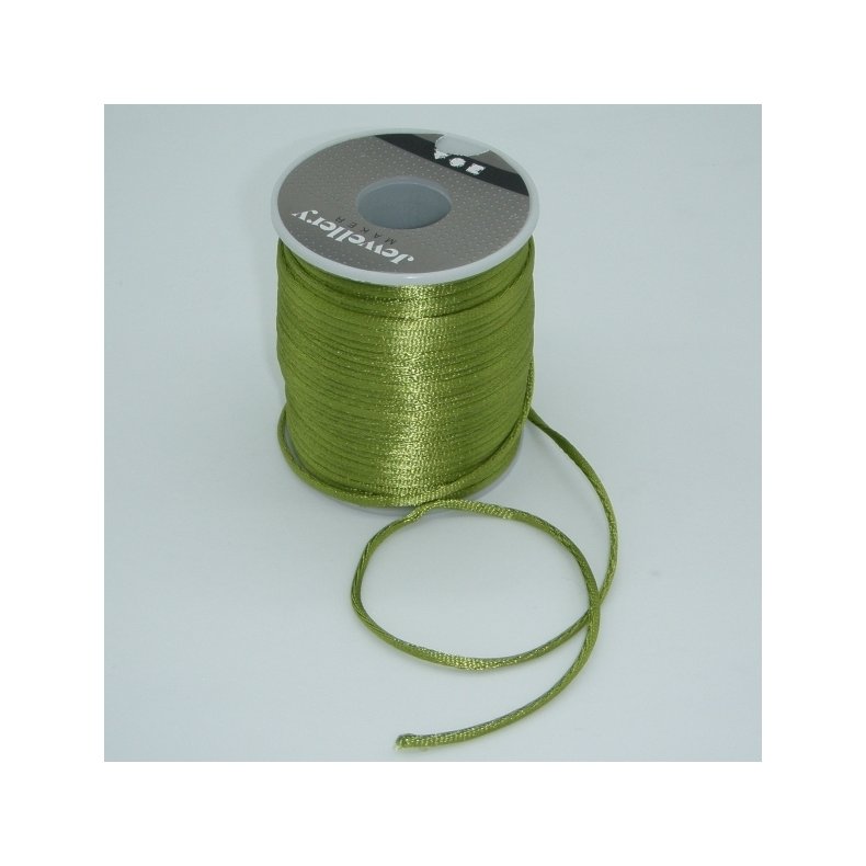 Satinsnor 2mm - Olivengr�n