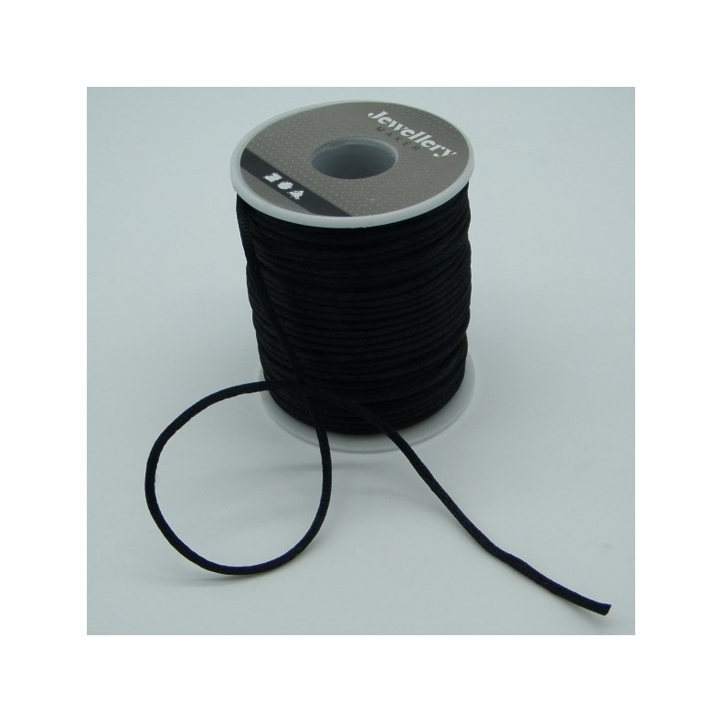 Satinsnor 2mm - Sort