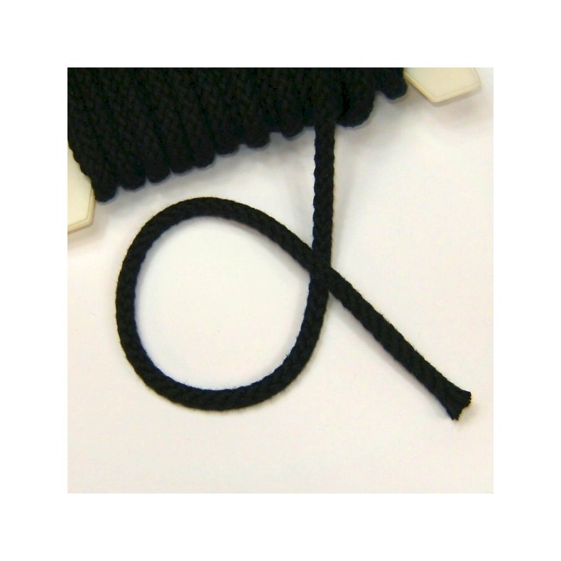 Snor Bomuld 8mm Sort