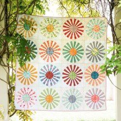 Patchworkm�nster til Wonder Curve lineal - 70 & Sunny / Sunny Rays