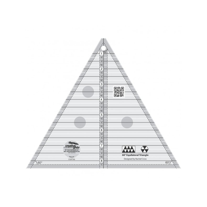 Patchworklineal - Trekant 60 Grader 8 Inch